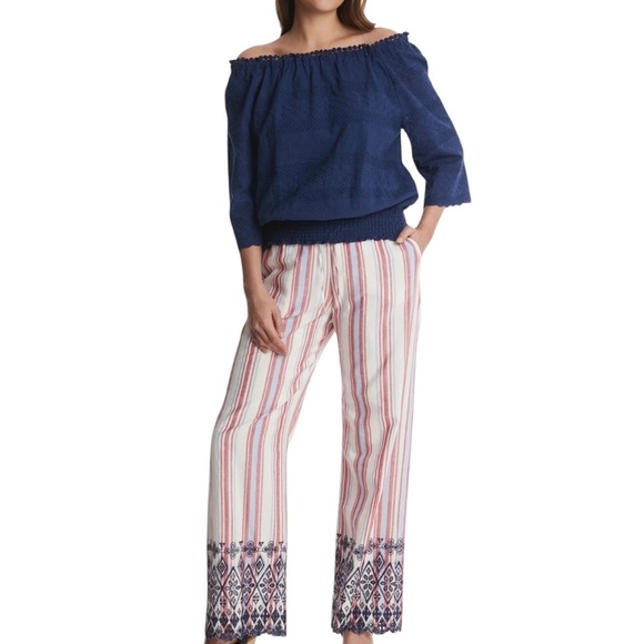 Tyler Boe Red Wide Leg Pants - Picture 1 of 8